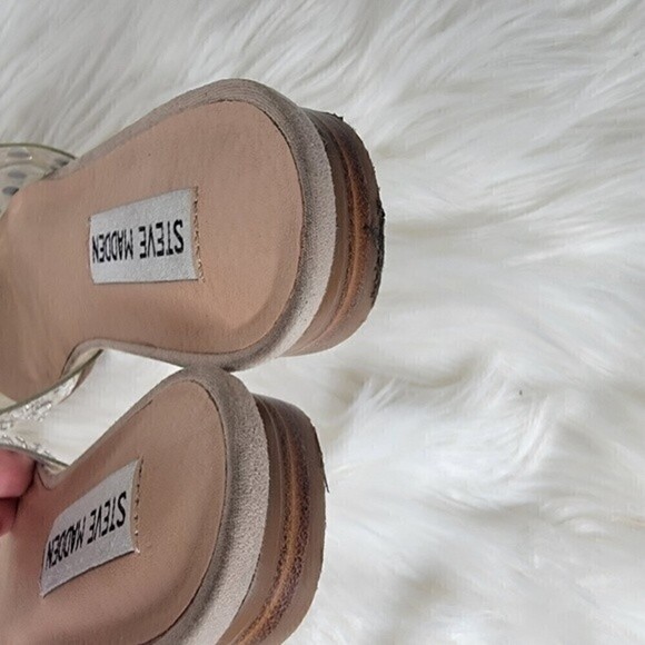 Steve Madden Tanna Womens  Crystal Clear  Sandals Size 6.5 Princess - Picture 8 of 9